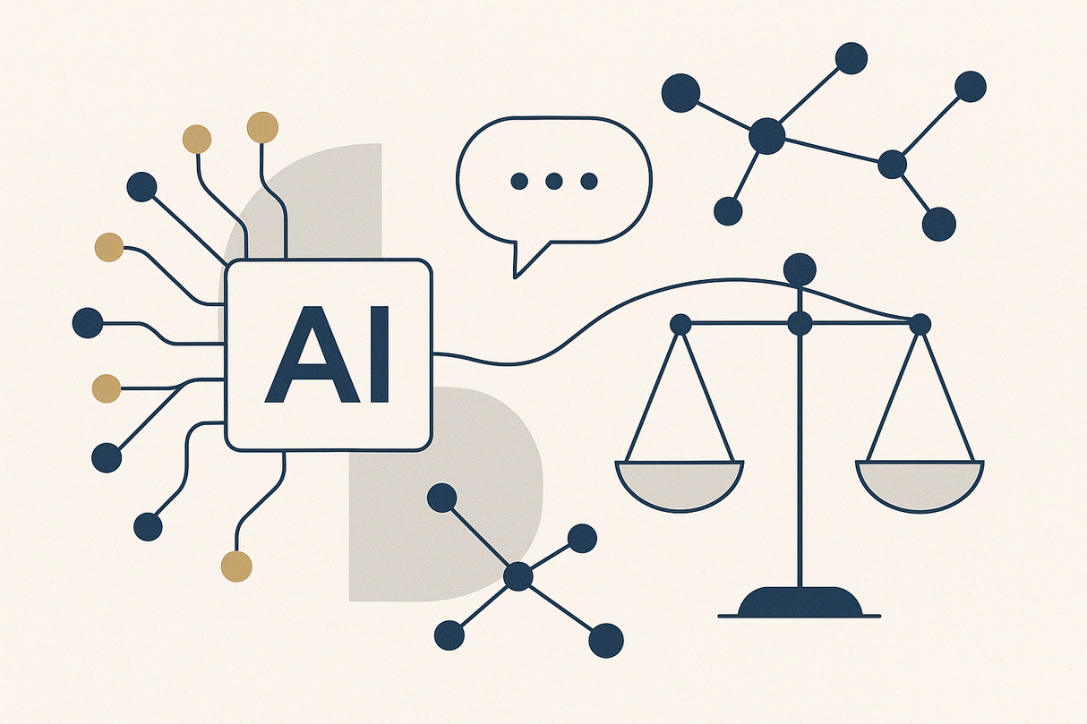 Mastering Ethical AI in Communication: Legal Insights & Strategy
keep it simple, no texts on image