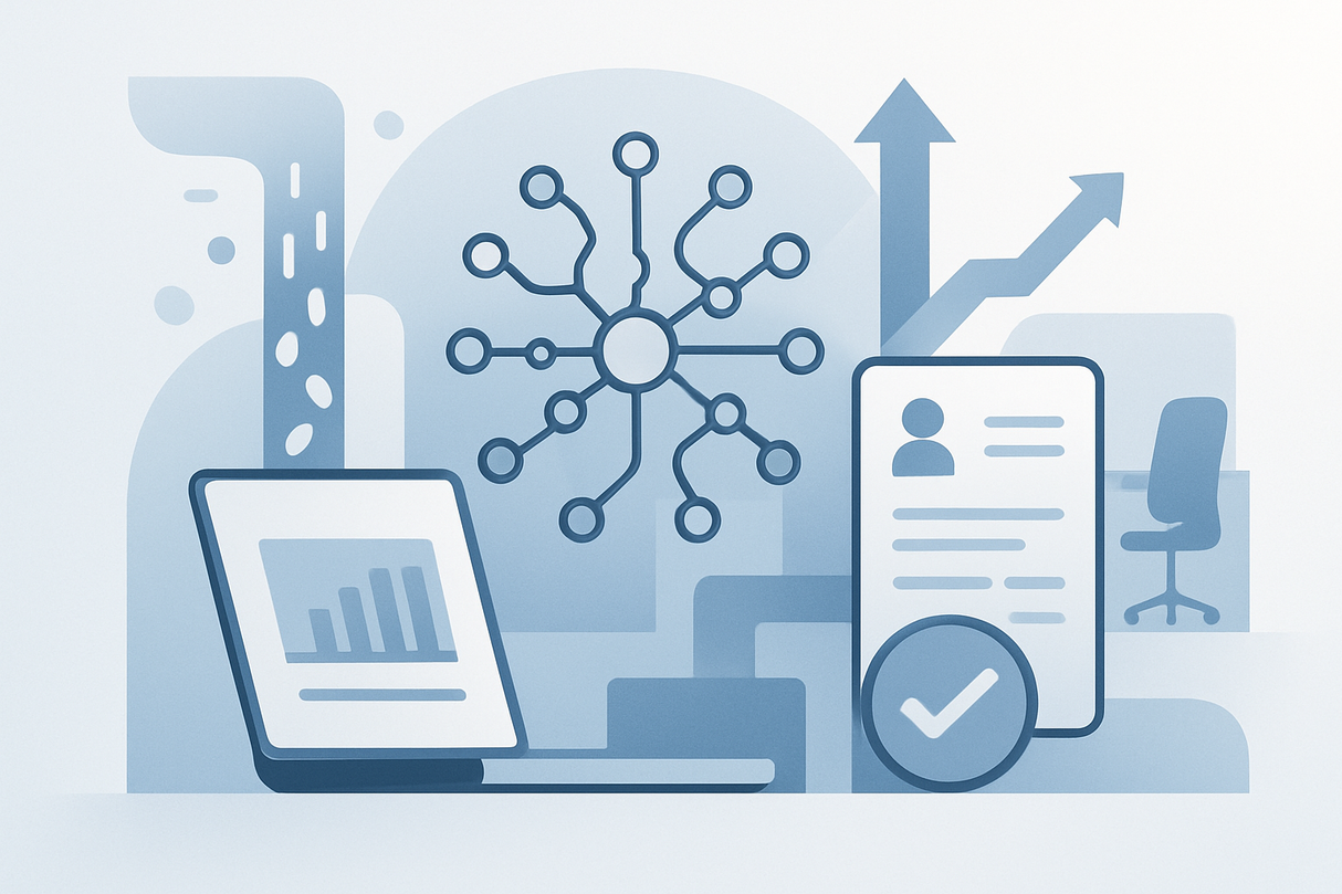 Mastering AI in Business: From Operations to Growth 2023

keep it simple, no text on image